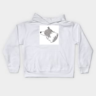 Border collie blue merle Kids Hoodie